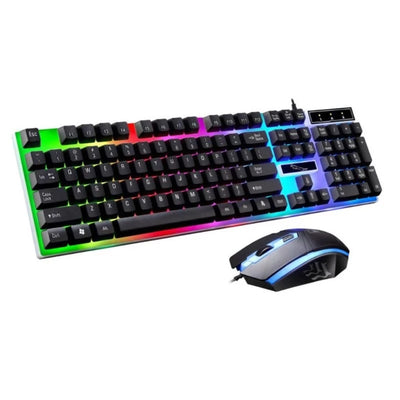 Ergonomic Gaming Keyboard & 3D Mouse Kit Anti-slip Rainbow LED Equipment Set For PS4 Xbox Onet USB Charging Light Ke  2021 Newes