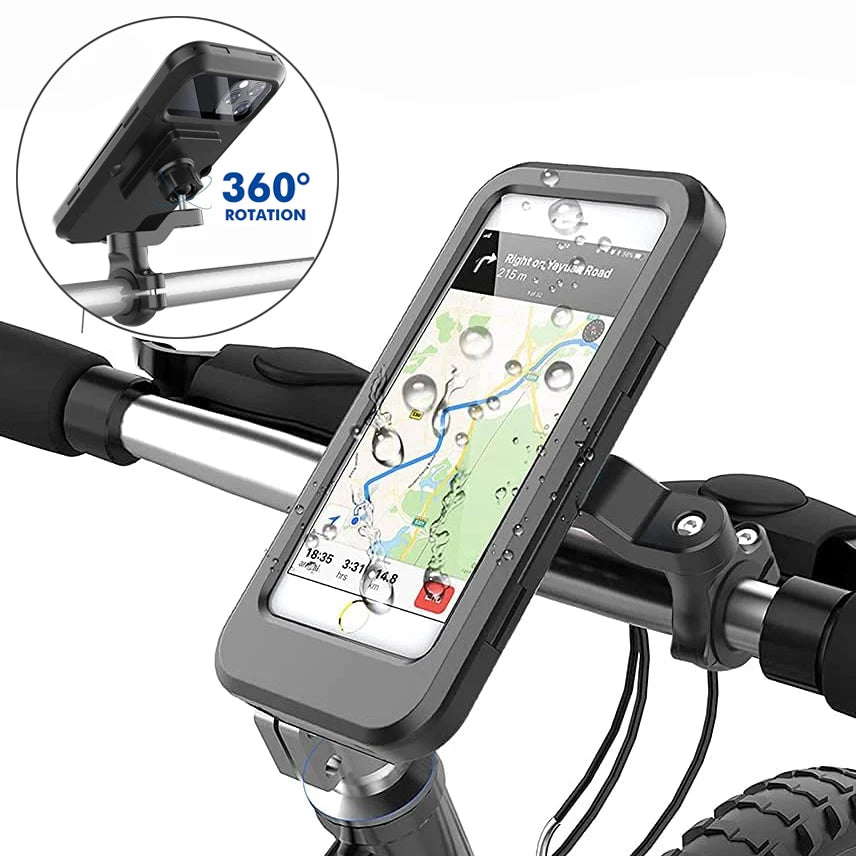 Bike Phone Holder Case Waterproof Bicycle Mobile Phone Stand Motorcycle Handlebar Cellphone Mount Motorbike Cycling Accessories