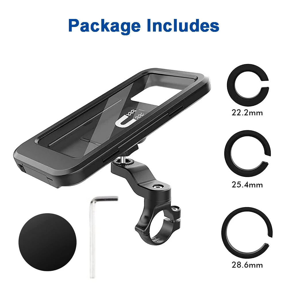 Bike Phone Holder Case Waterproof Bicycle Mobile Phone Stand Motorcycle Handlebar Cellphone Mount Motorbike Cycling Accessories
