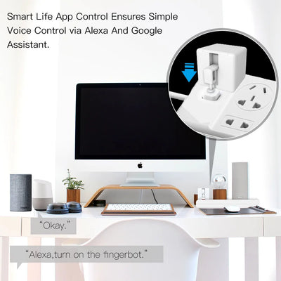 Tuya Bluetooth Smart Fingerbot Switch Button Pusher Smart Life App Voice Control Via Alexa Google Assistant Smart Home Gadgets