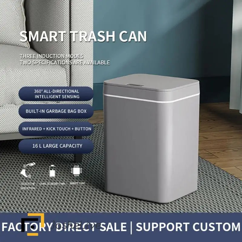 Stylish Kitchen Convenient Home Home Automation Dustbin Hygienic Smart Kitchen Gadgets Rising Trend Versatile Smart Trash Can