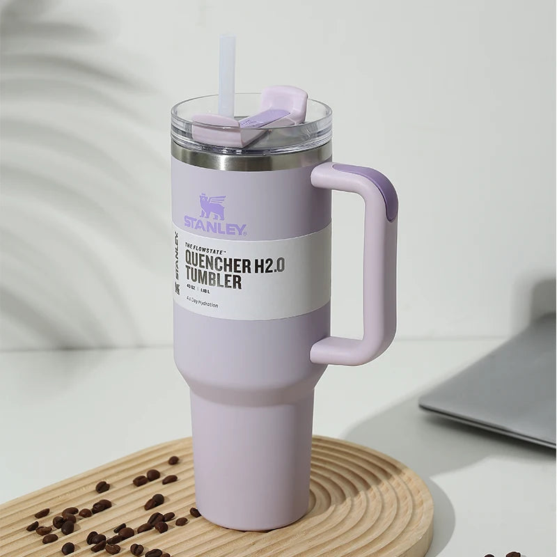 Vip Dropping Shipping  Stanley  Stainless Steel Vacuum Insulated Tumbler with Lid and Straw 40oz Thermal Travel Mug Coffee Cup