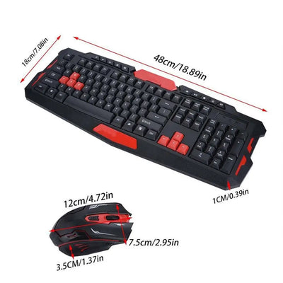 1200DPI Gaming 104-key Wireless Keyboard Keypad Mouse Set Equipment Home